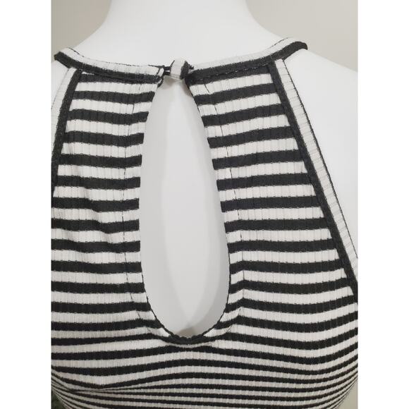 Mossimo Halter Black and White Striped Sleeveless Stretch Midi Dress Size XS NWT - Picture 8 of 11